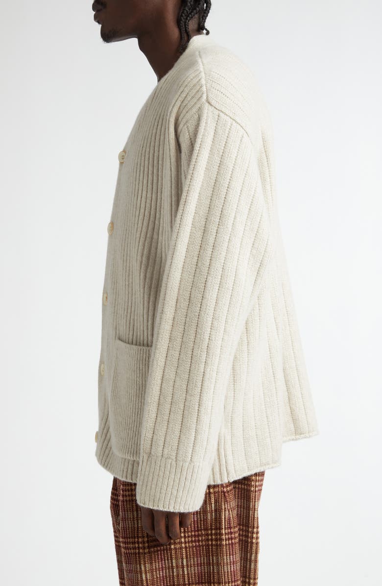 The Elder Statesman Cashmere Mixed Rib Cigar Cardigan, Alternate, color,