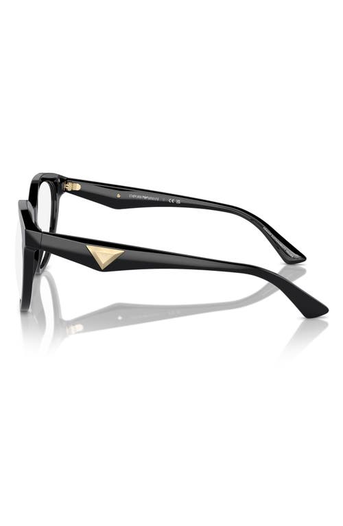 Emporio Armani 52mm Cat Eye Optical Glasses In Black