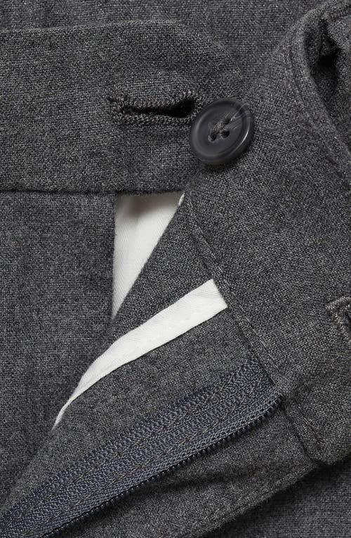 Mango Check Slim Fit Pants In Light Heather Grey