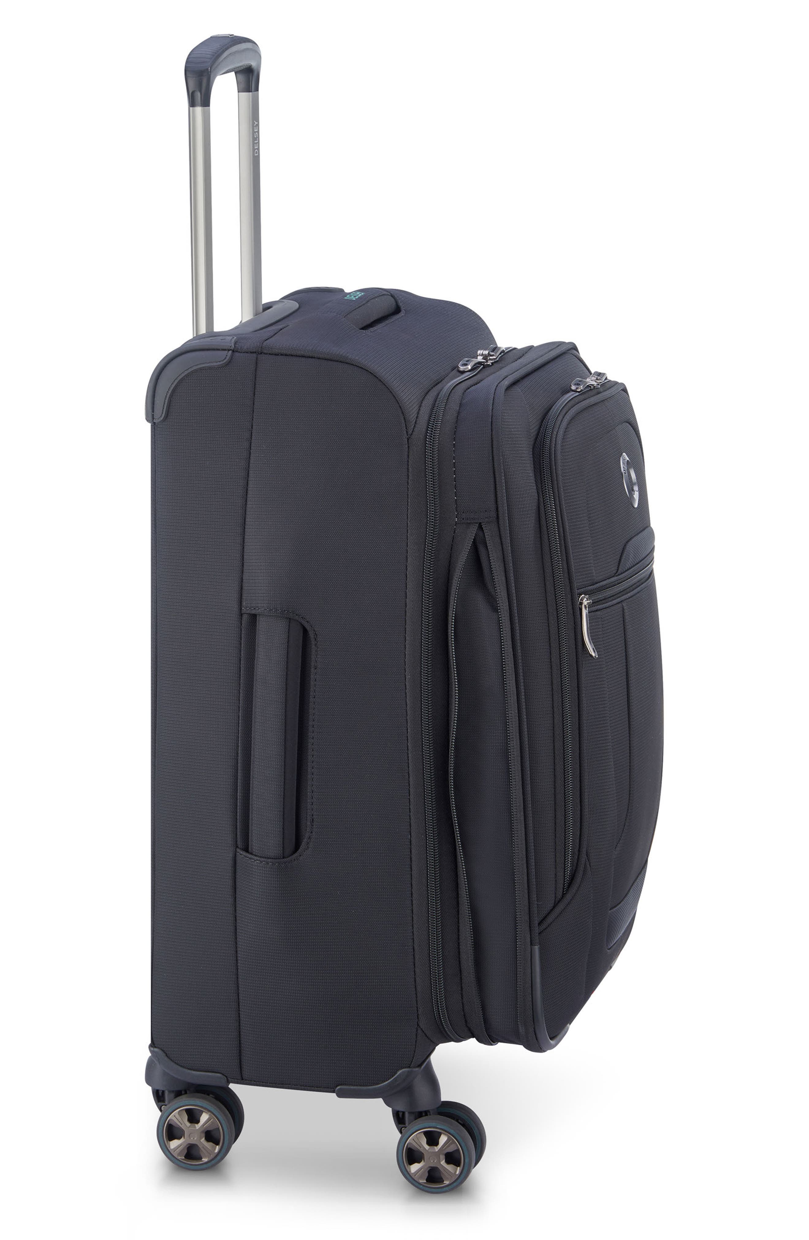 DELSEY Helium DLX Expandable Spinner Carry-On, Alternate, color, Black