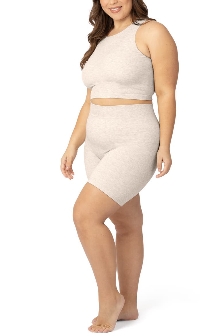 Sublime Maternity & Postpartum Bike Short, Alternate, color, OATMEAL HEATHER
