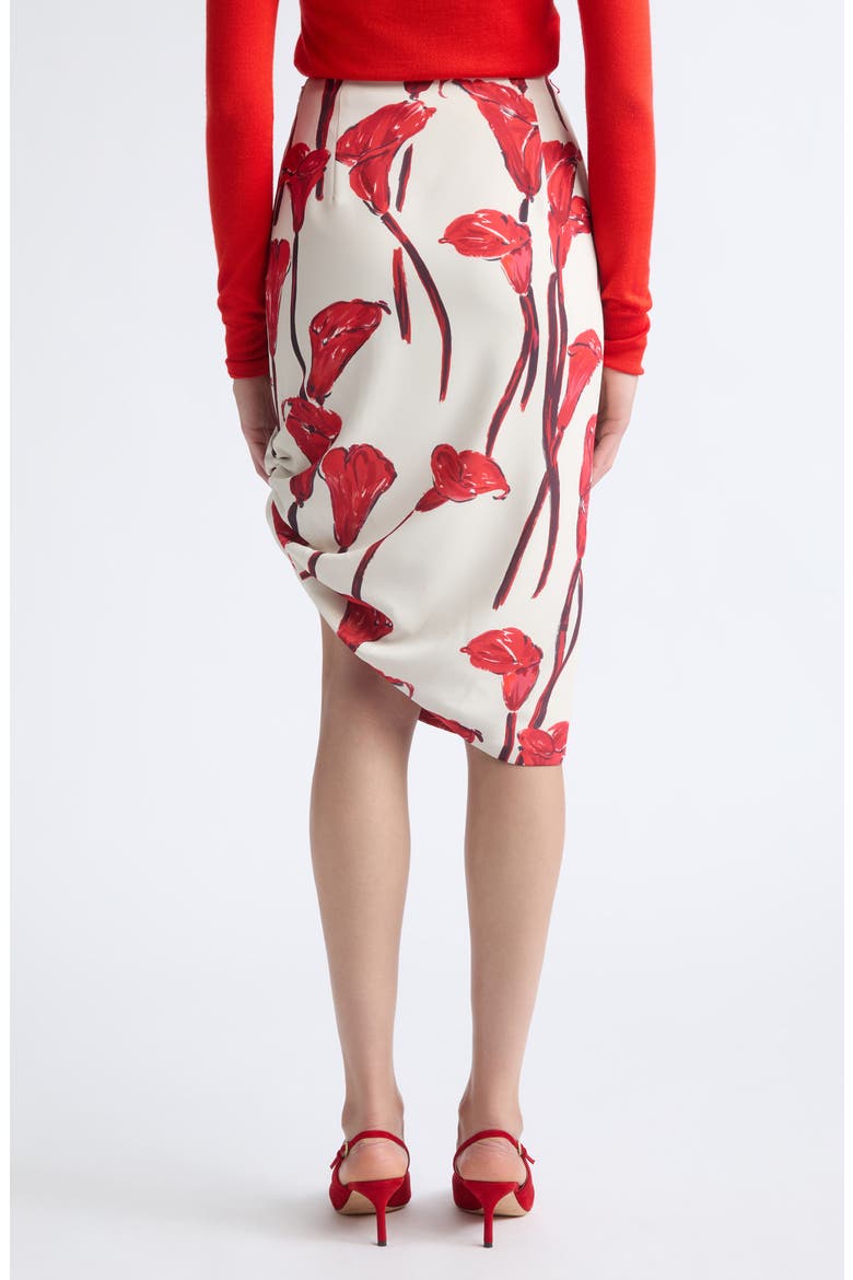 Floral Asymmetrical Skirt, Alternate, color, CERAMIC MULTI