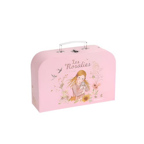 Moulin Roty Suitcase Tea Party Metal Set The Rosalies In Pink