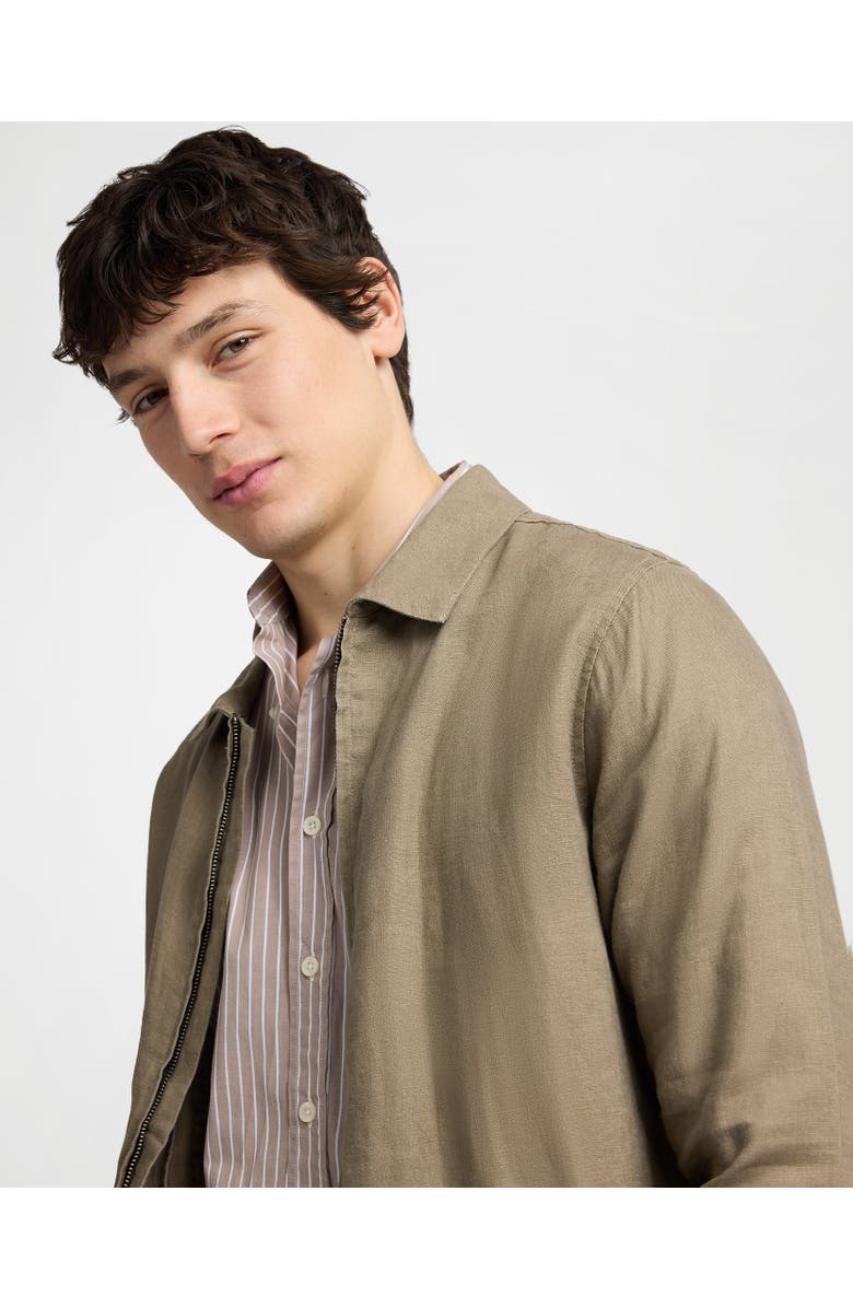 Onia Linen Everyday Jacket, Alternate, color, Coffee