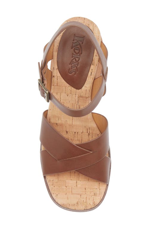 Korks Pacye Block Heel Sandal In Dark Brown