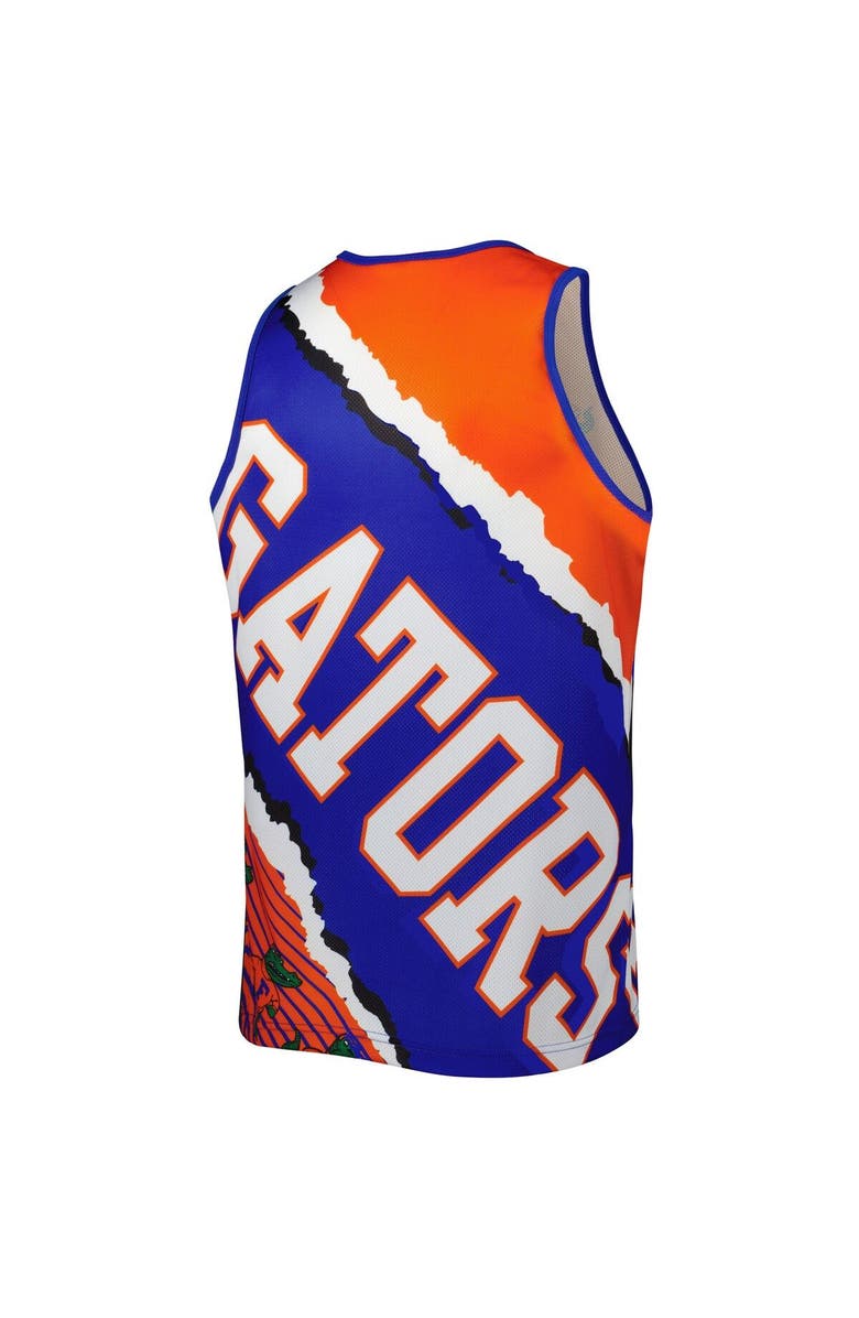 Mitchell
Ness Men
s Mitchell
Ness Royal/Orange Florida Gators Jumbotron 2.0 Sublimated Tank Top, Alternate, color, Royal