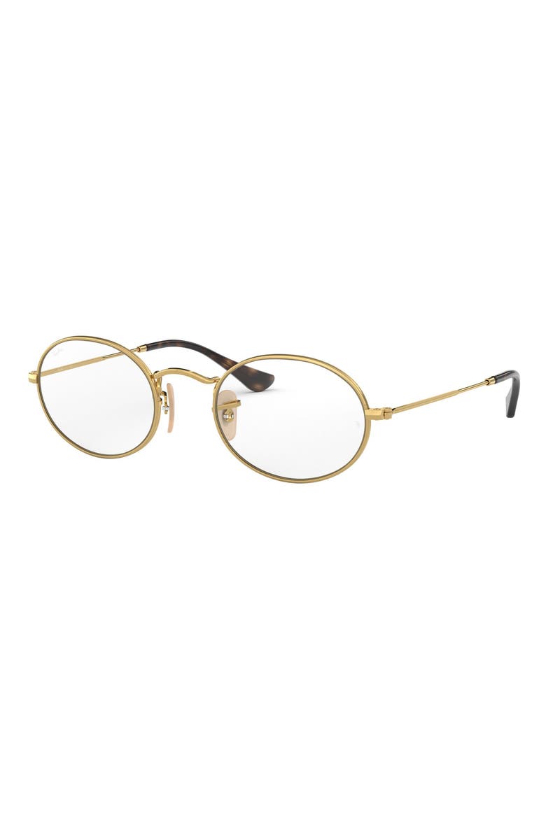 51mm Oval Optical Glasses, Alternate, color, GOLD