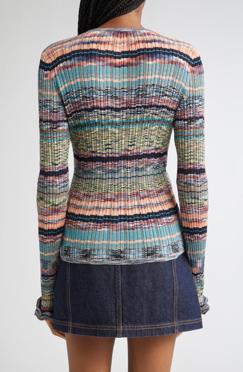 Ulla Johnson Lex Ruffle Space Dye Cardigan In Multi