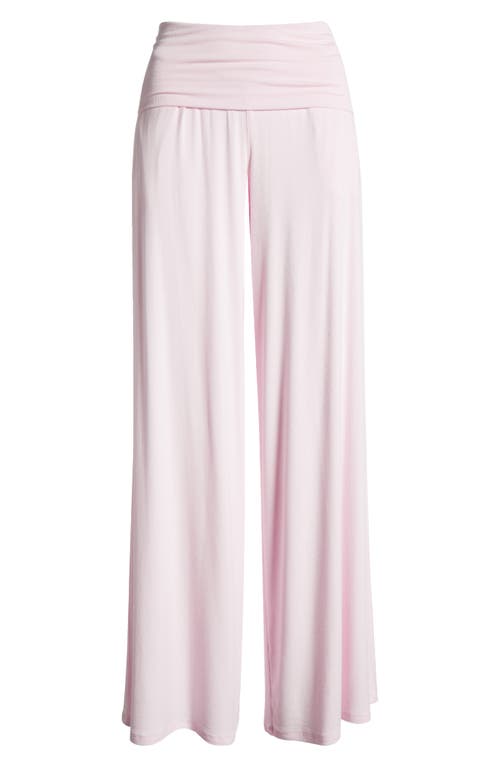 Lunya Rib Foldover Waist Pajama Pants In Pink