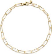 Monica Vinader Alta Textured Chain Link Bracelet