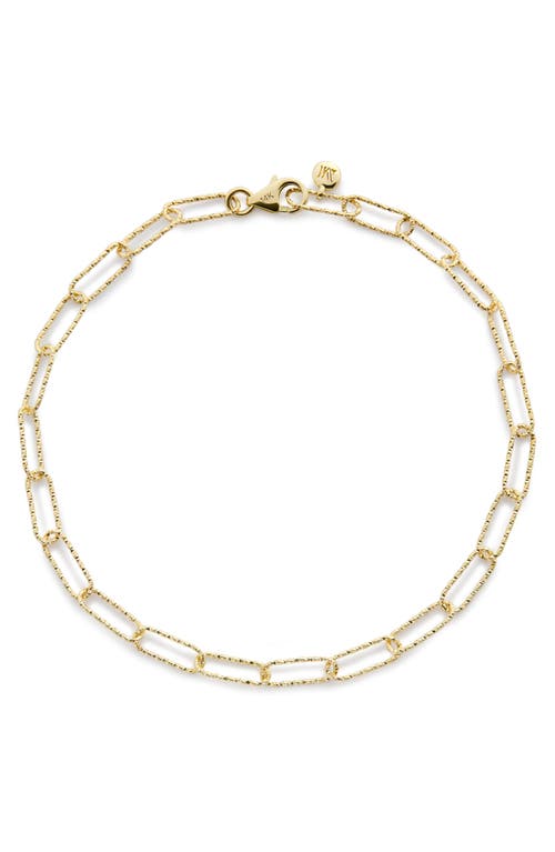 Monica Vinader Alta Textured Chain Link Bracelet In 14kt Solid Gold