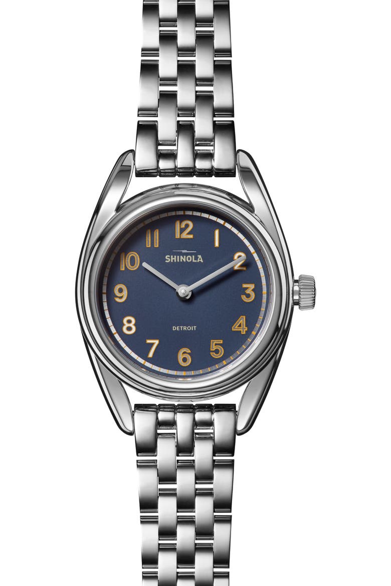 Derby Bracelet Watch, 30.5mm, Main, color, BLUE/ SILVER