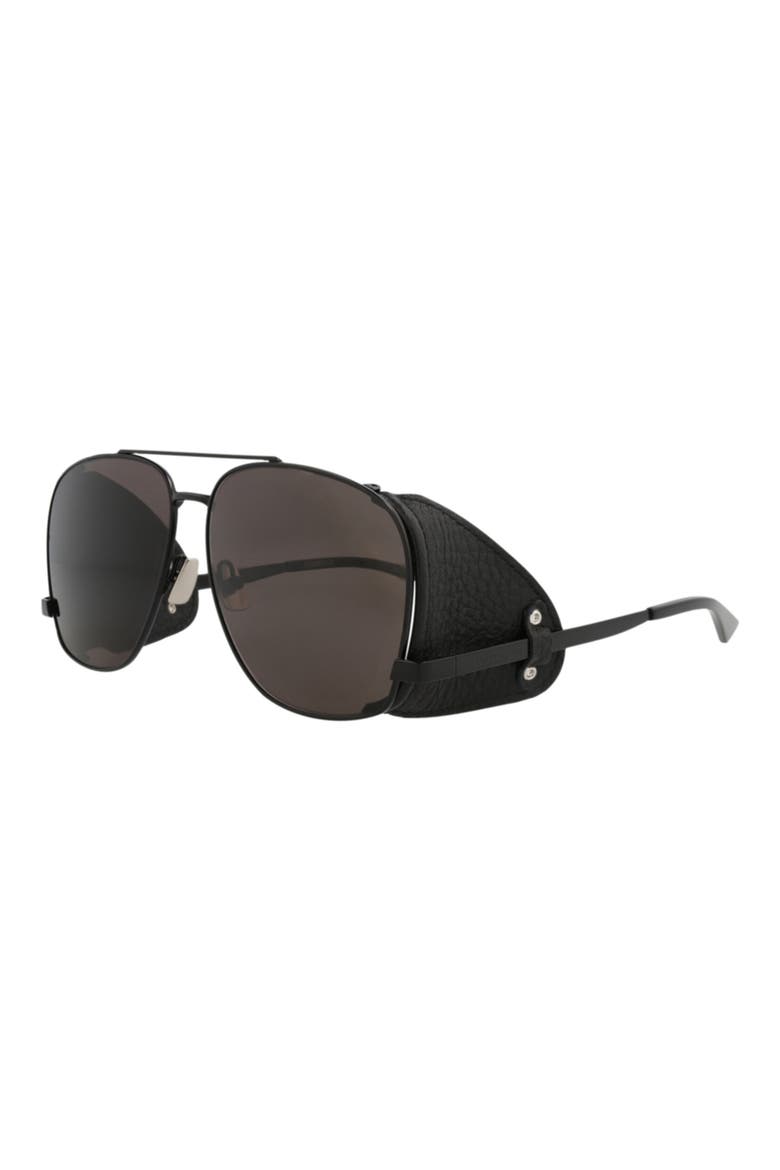 59mm Polarized Aviator Sunglasses, Alternate, color, BLACK BLACK BLACK