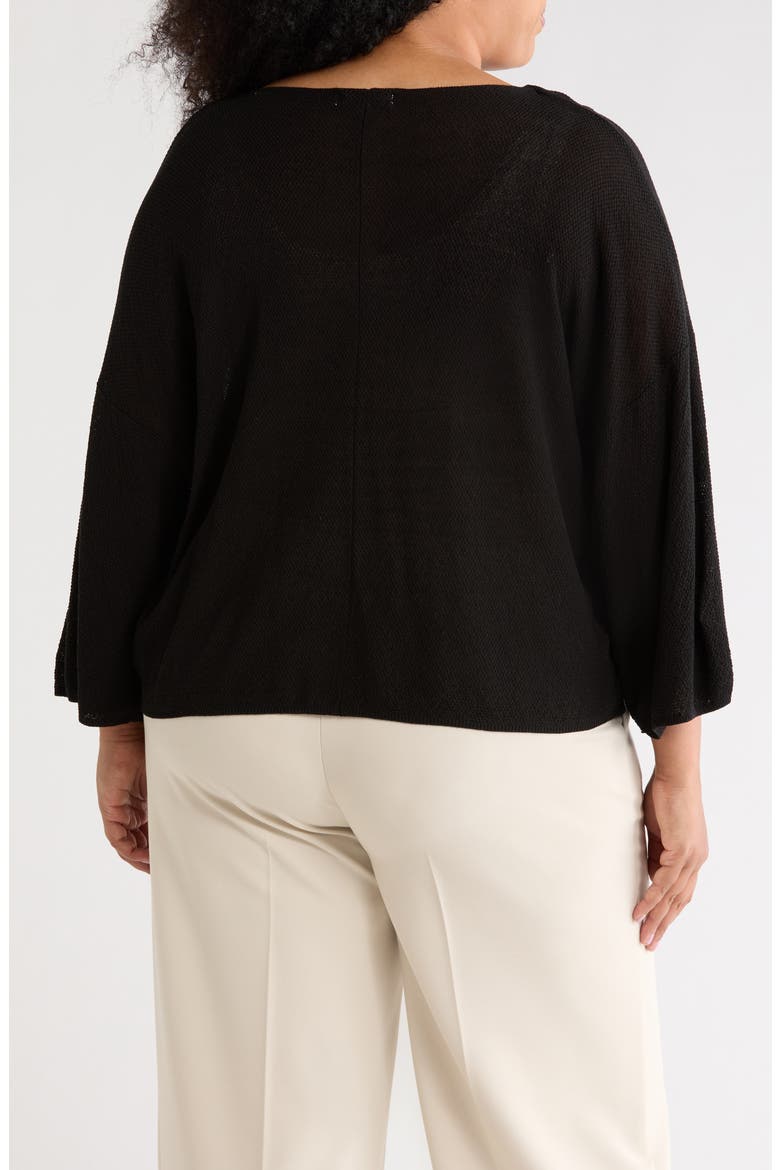 Textured Dolman Sleeve Sweater, Alternate, color, BLACK