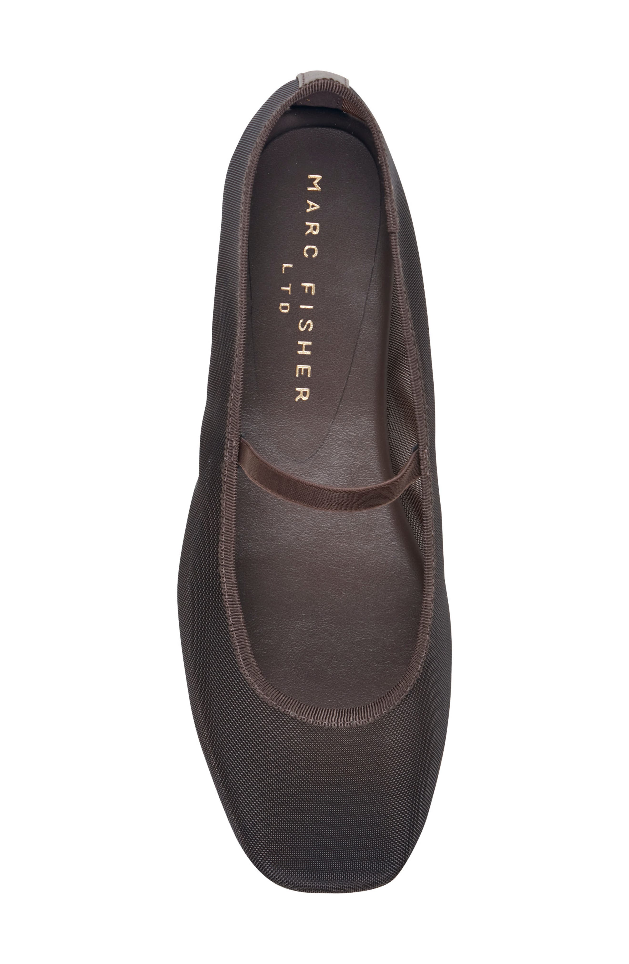 Ureka Mesh Ballet Flat, Alternate, color, DARK BROWN
