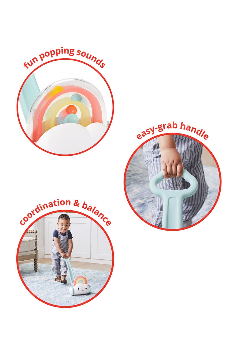 Silver Lining Cloud Rainbow Push Toy, Alternate, color, MULTI