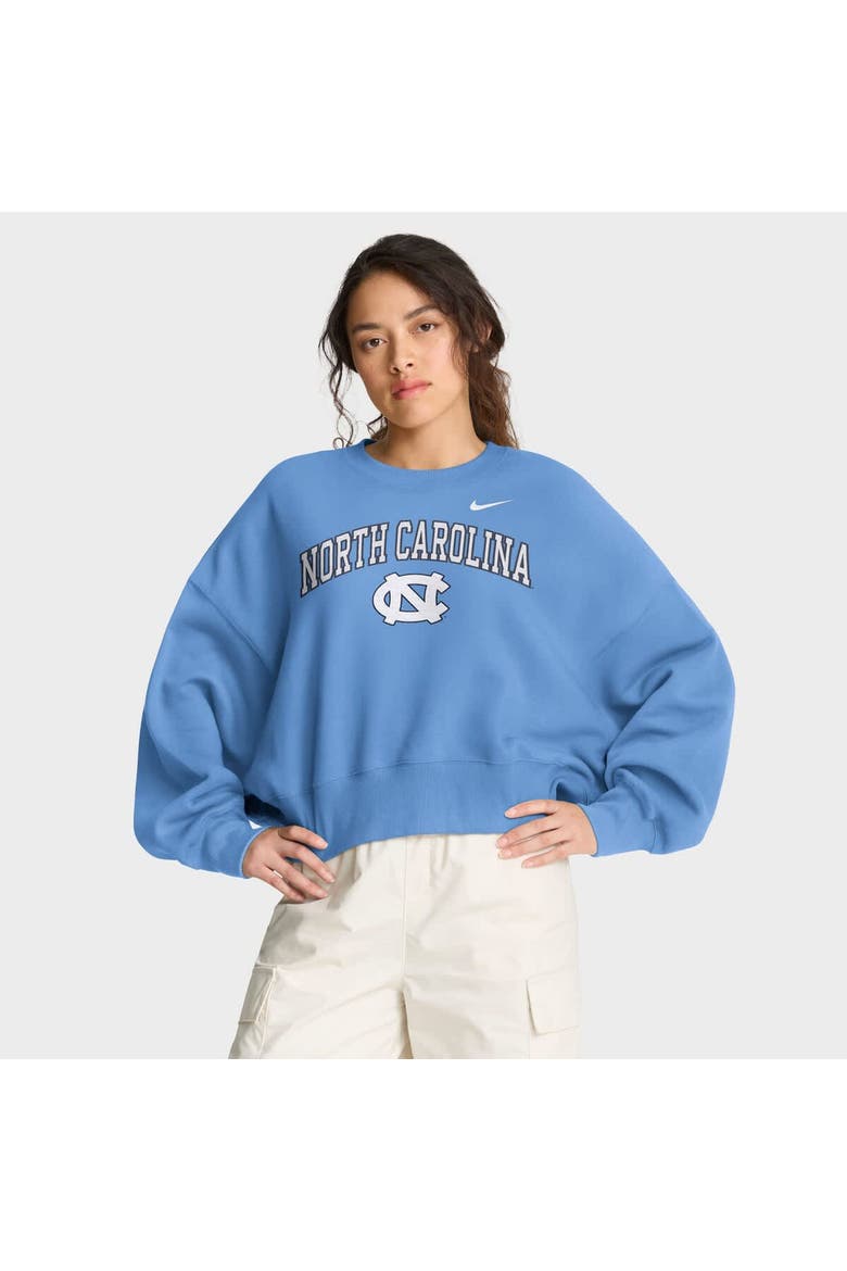 Women's Nike Carolina Blue North Carolina Tar Heels Oversized Phoenix Arch Pullover Sweatshirt, Main, color, Light Blue