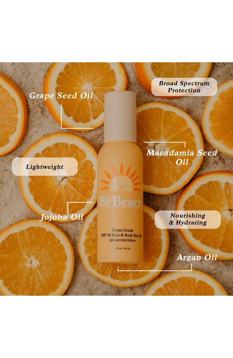 By the Beach Suncare Citrus Crush SPF30 Dry Oil 4oz, Alternate, color, Orange