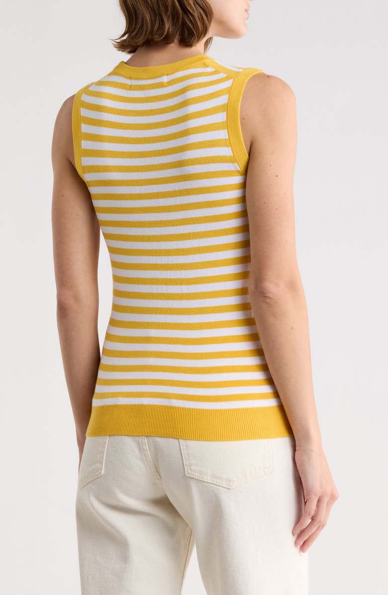 Joie Striped Sweater Tank, Alternate, color, Yellow/ White