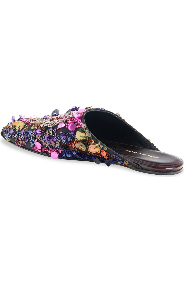 Dries Van Noten Sequin & Bead Mule, Alternate, color, Orange Multicolor