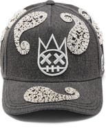 Cult of Individuality Crystal Paisley Shimuchan Logo Denim Baseball Cap