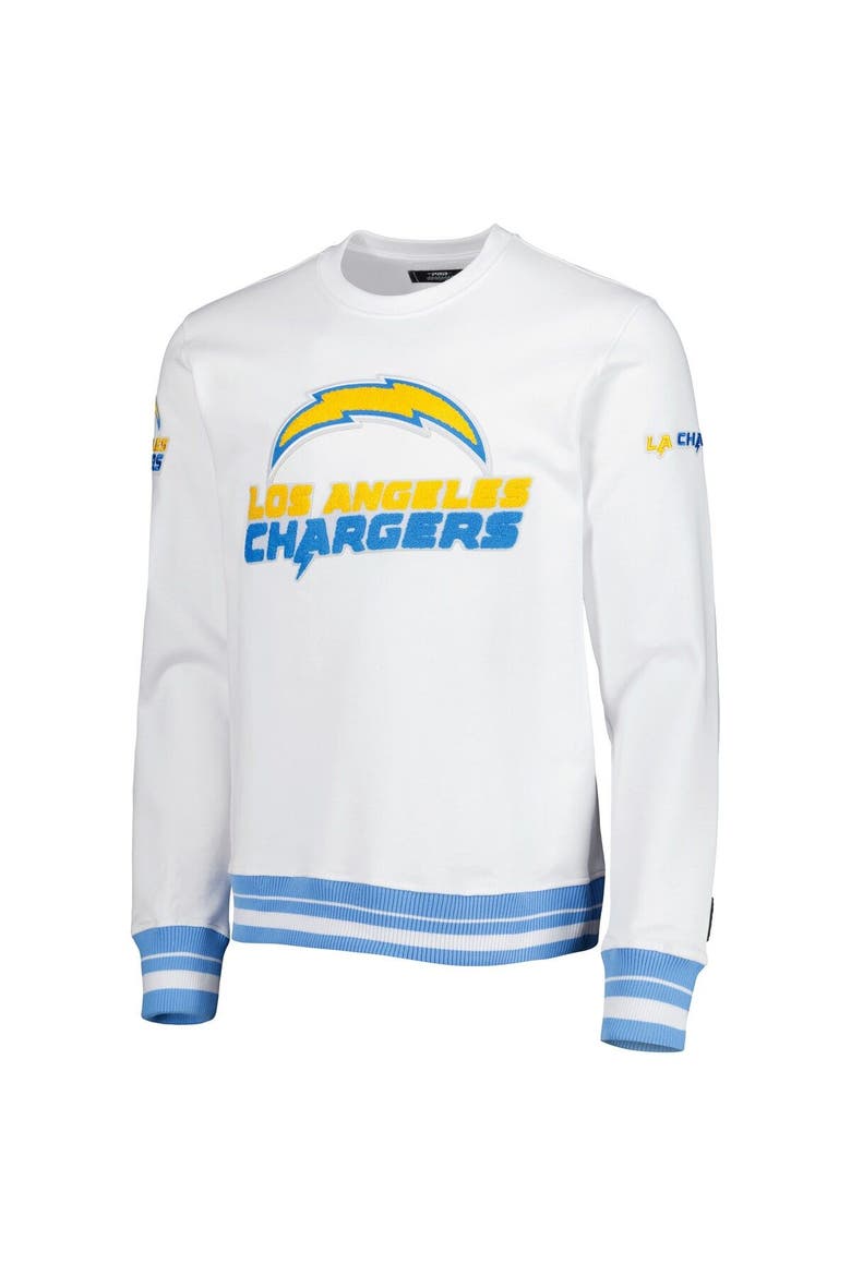 LA Chargers Pro Standard White Mash Up Pullover Sweatshirt, Alternate, color, White