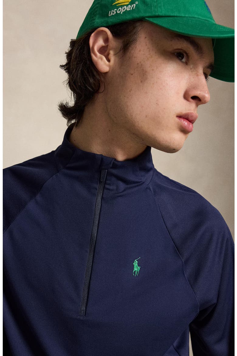US Open Half Zip Pullover, Alternate, color, NAVY