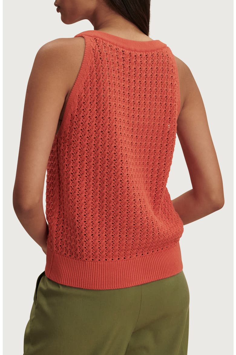 Alessia Open Stitch Cotton Sweater Tank, Alternate, color, SUMMER FIG