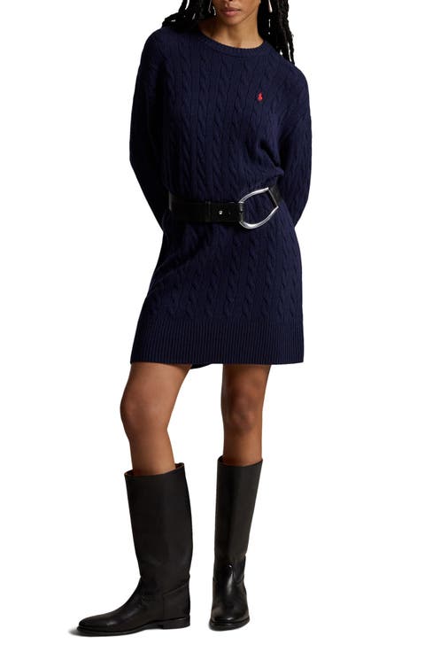 Cable Knit Sweater Dress