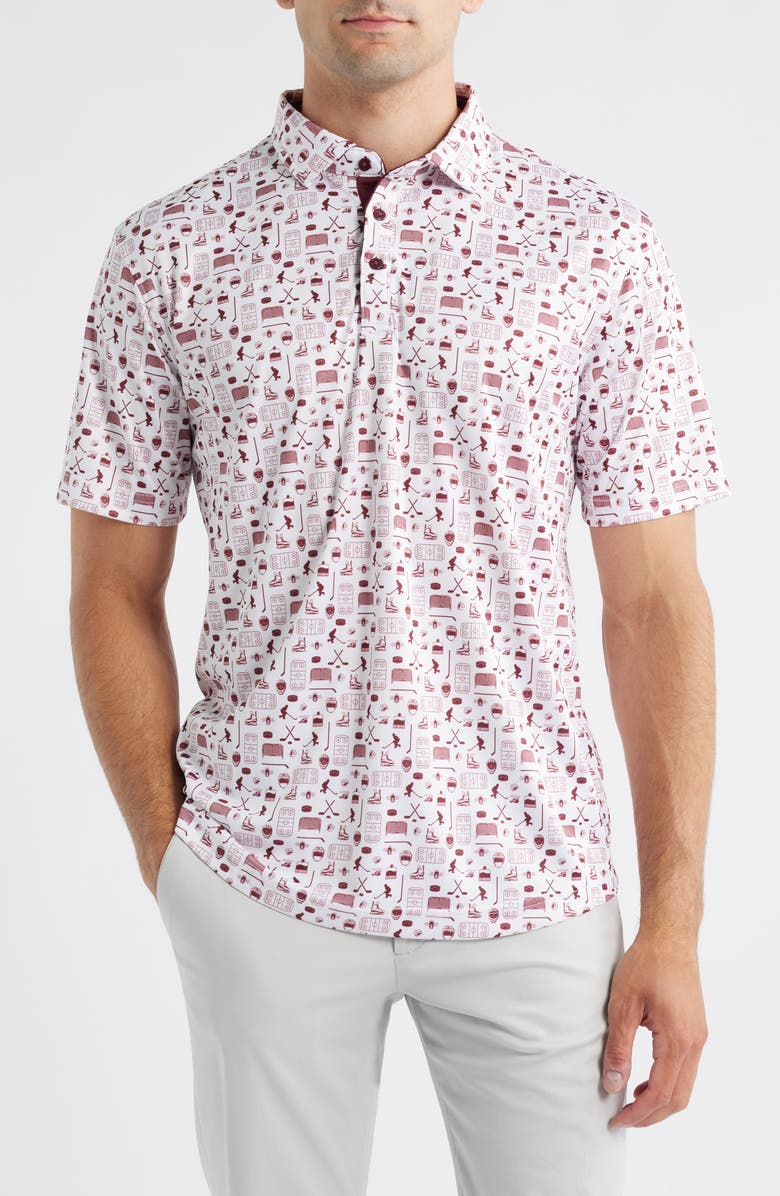 Swannies Banks Golf Print Performance Golf Polo, Main, color, 