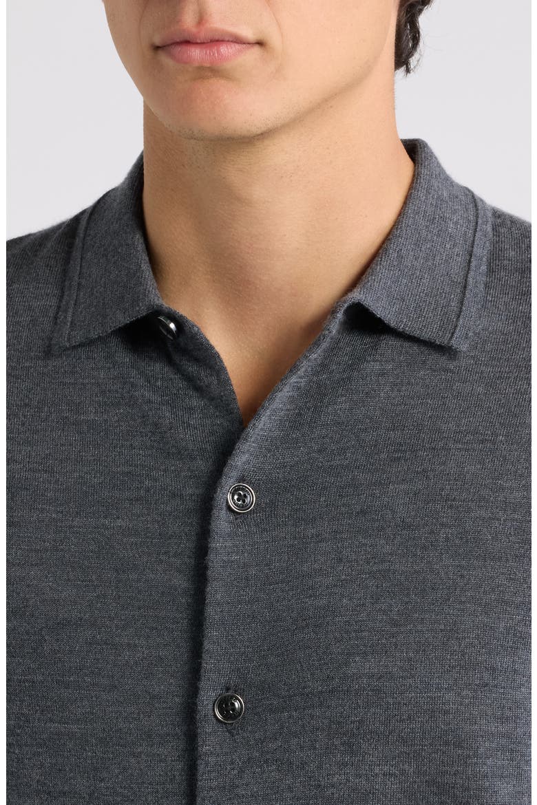 Forbes Button Front Wool Cardigan, Alternate, color, DERBY GREY MELA