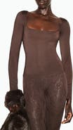 SKIMS Smooth Layers Square Neck Long Sleeve Top