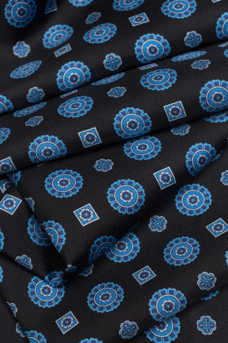 Botticelli - Slim Silk Scarf for Men, Alternate, color, Black & Blue