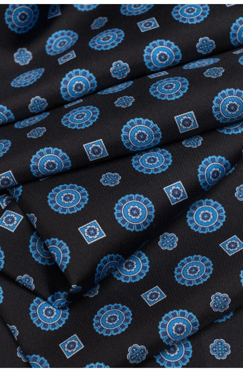 Elizabetta Botticelli - Slim Silk Scarf for Men, Alternate, color, Black & Blue