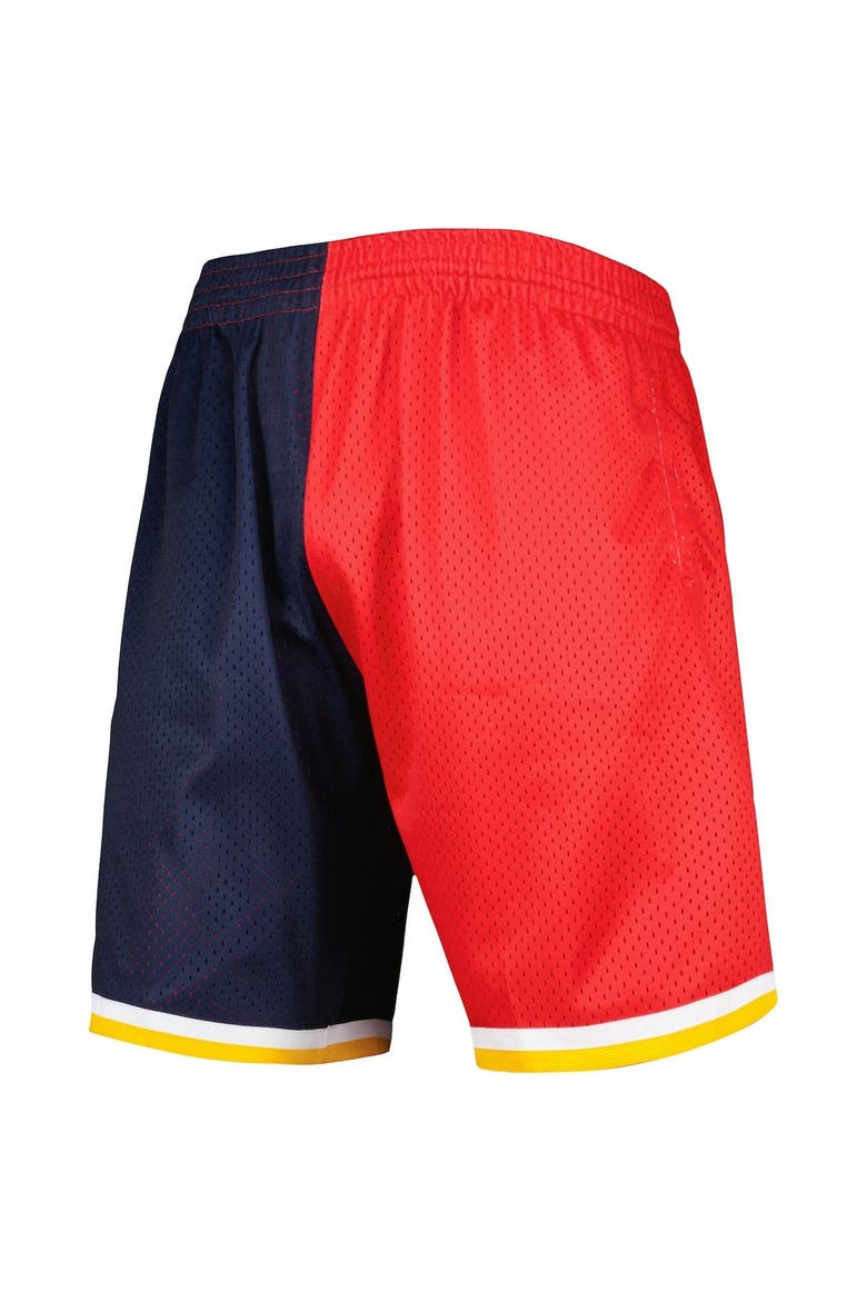 Men's Mitchell & Ness Navy/Red Houston Rockets Hardwood Classics 1993 Split Swingman Shorts, Alternate, color, Navy