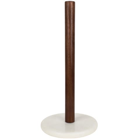 Avery Modern Classic Metal with Non Slip Weighted Marble Base Paper Towel Holder