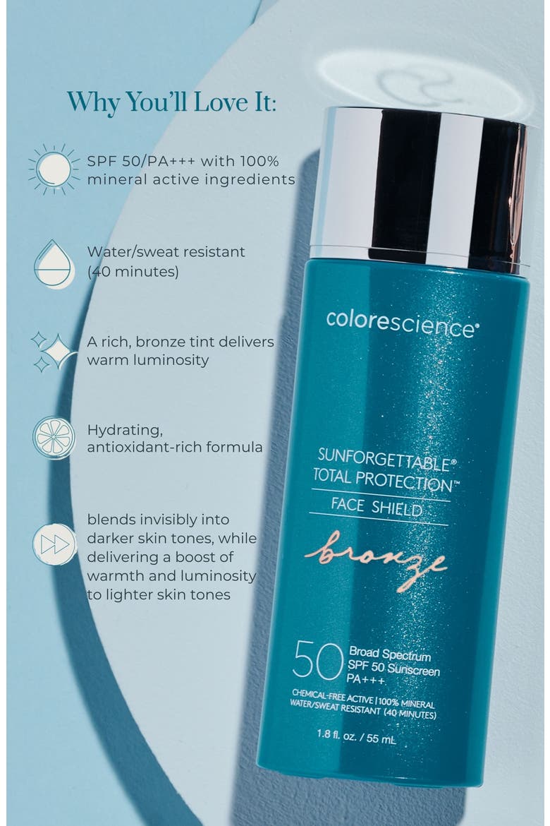 ® Sunforgettable® Total Protection Face Shield Bronze SPF 50 Sunscreen, Alternate, color, NO COLOR