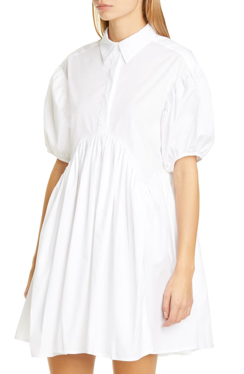 Cecilie Bahnsen Esther Puff Sleeve Cotton Poplin Dress, Alternate, color, 