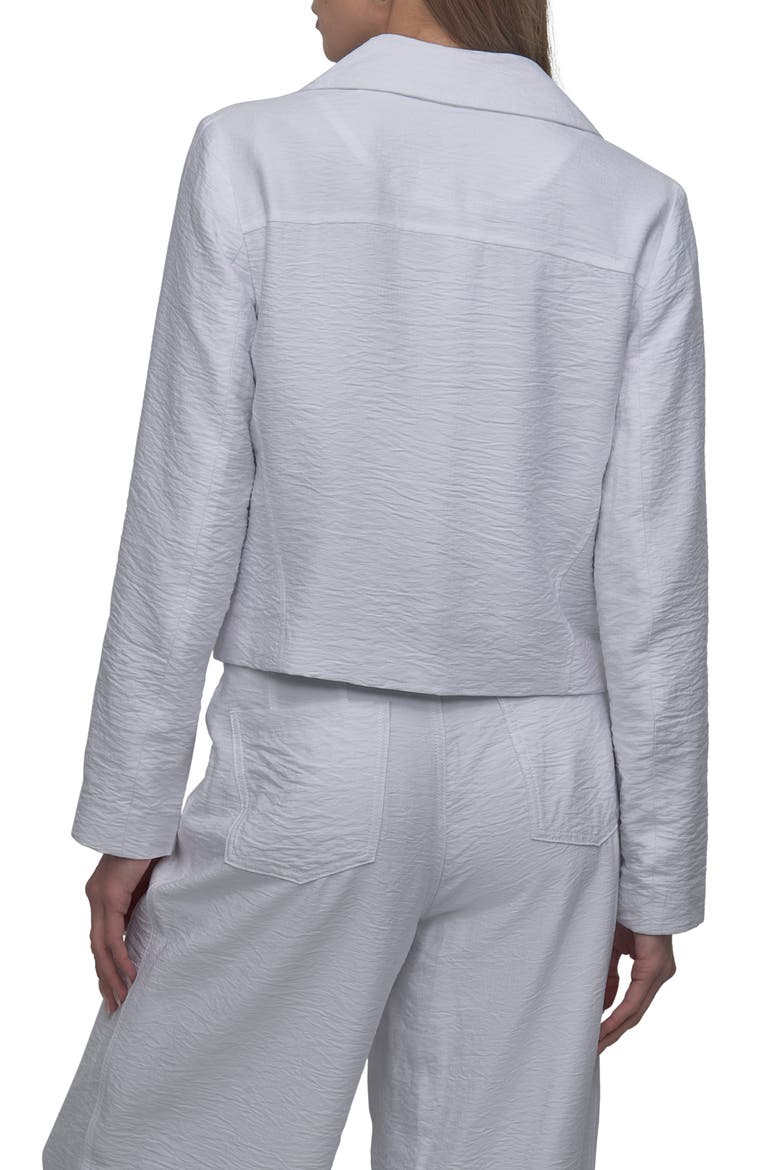 Crinkle Moto Jacket, Alternate, color, WHITE