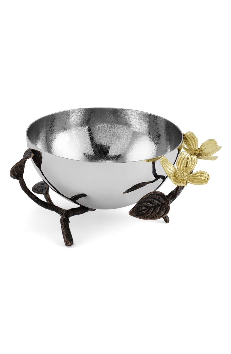 Michael Aram Dogwood Small Bowl, Alternate, color, Silver/ Gold/ Brass
