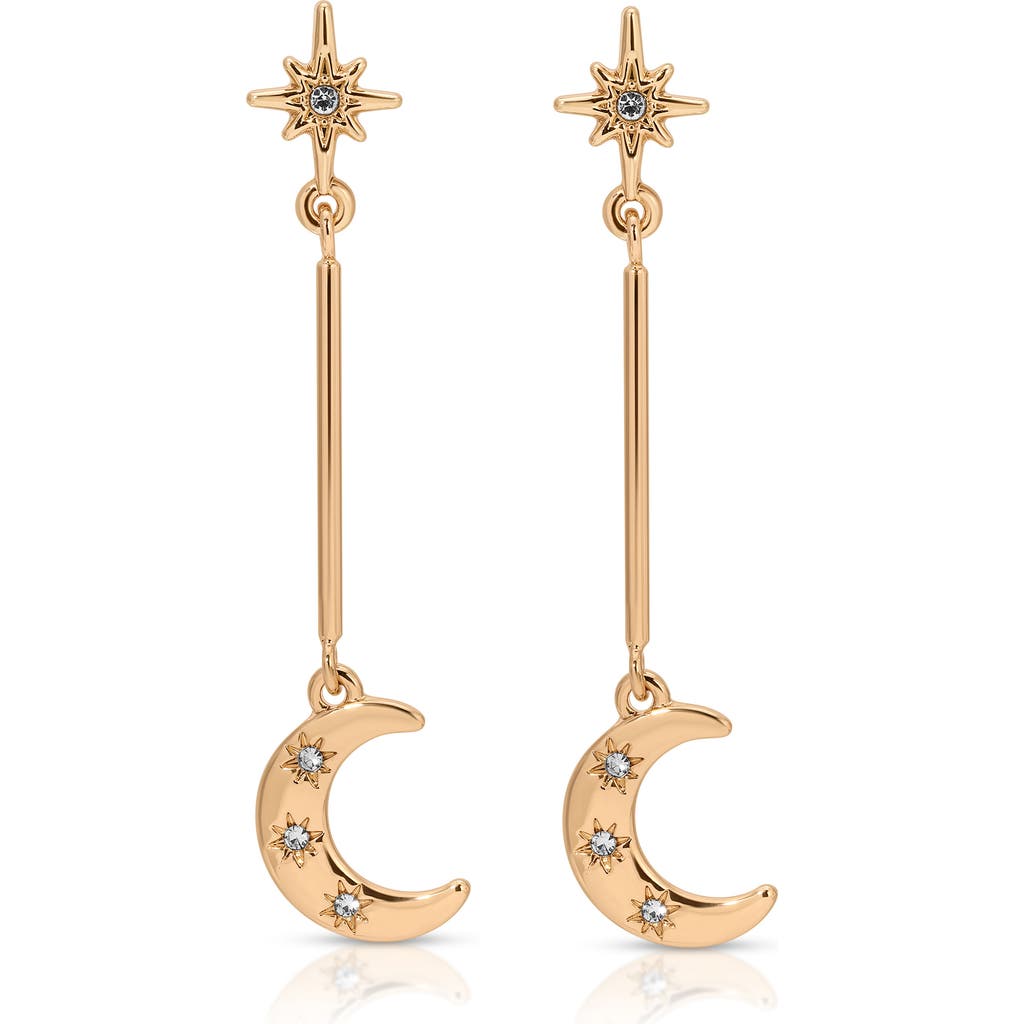 Ettika Star & Moon Linear Drop Earrings