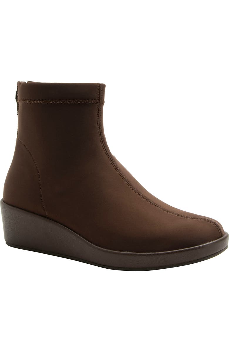 Alegria by PG Lite Harmoni Platform Wedge Bootie, Main, color, Chocolate