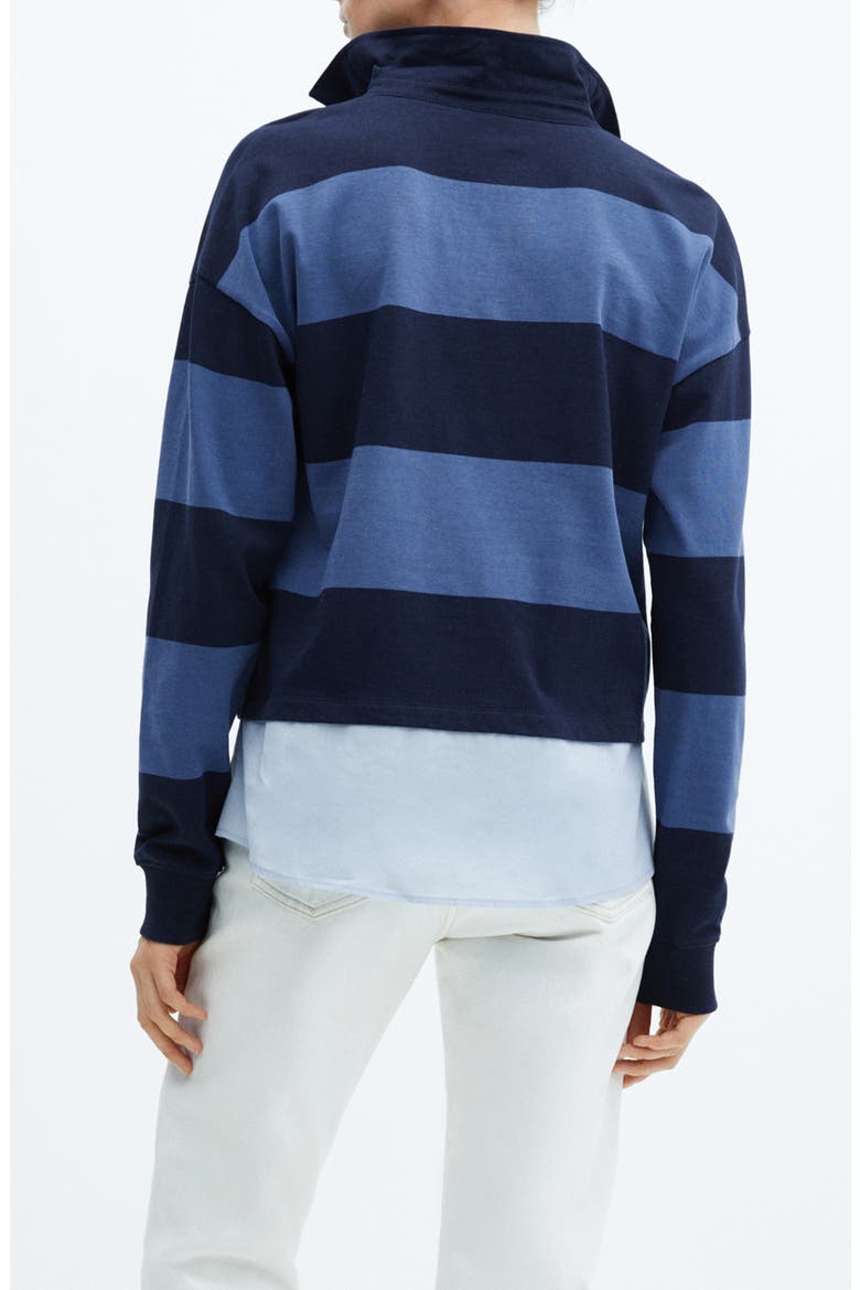 Stripe Polo, Alternate, color, NAVY