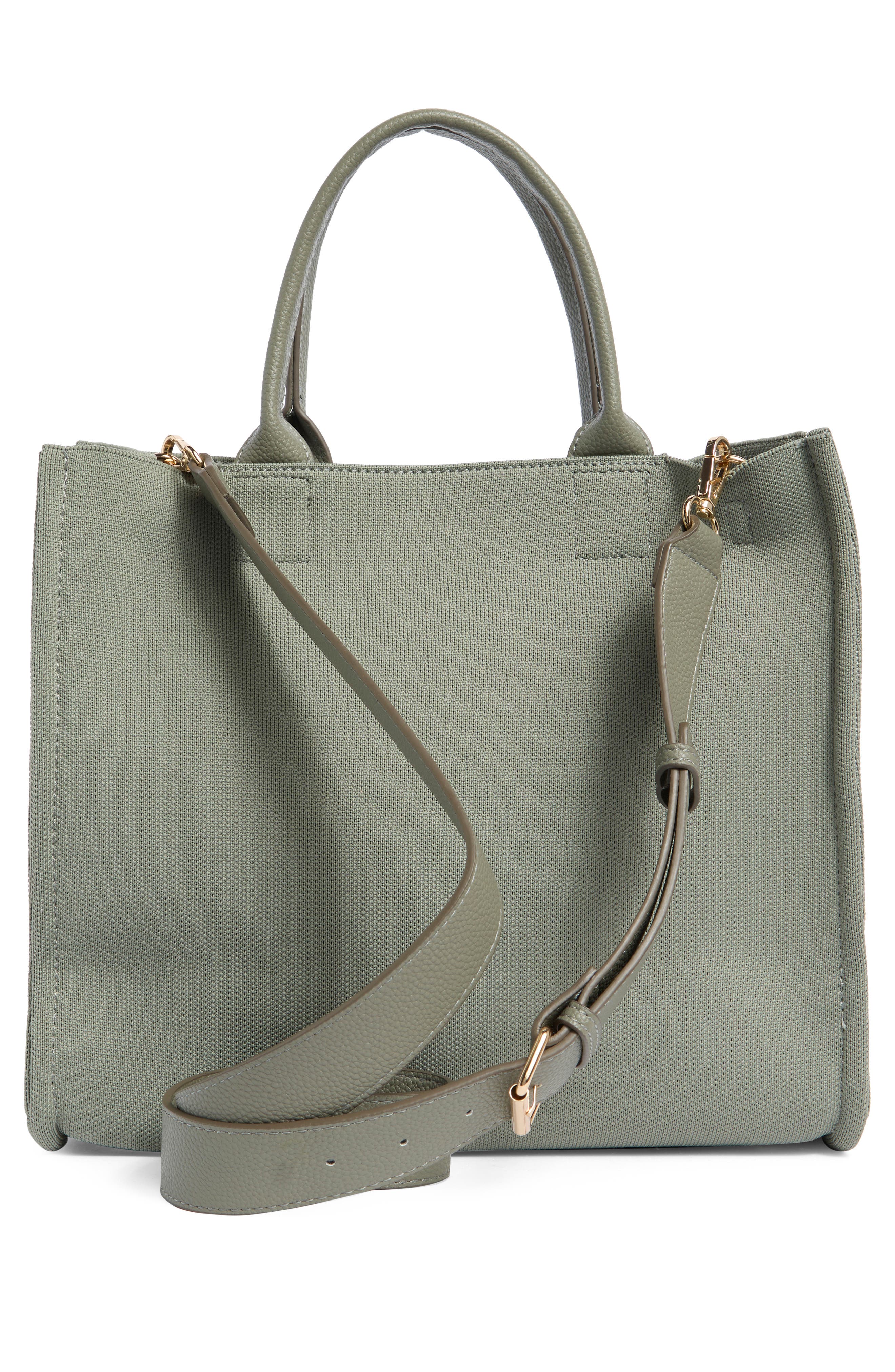 Nanette Lepore Floral Knit Square Satchel, Alternate, color, Dusky Pine Floral Knit
