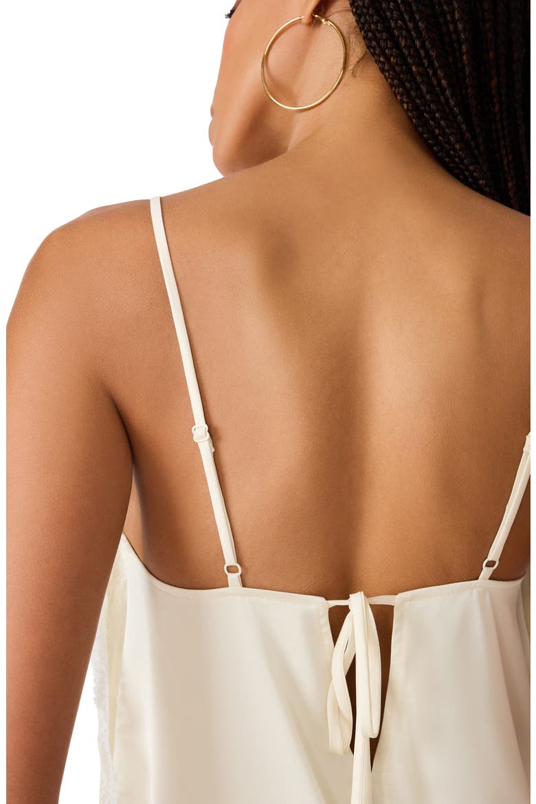 Margan Lace Trim Asymmetrical Hem Camisole, Alternate, color, CREAM