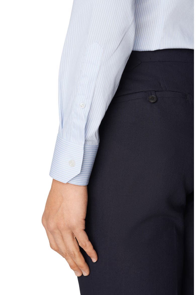 Contemporary Fit Stripe Dress Shirt, Alternate, color, BLUE