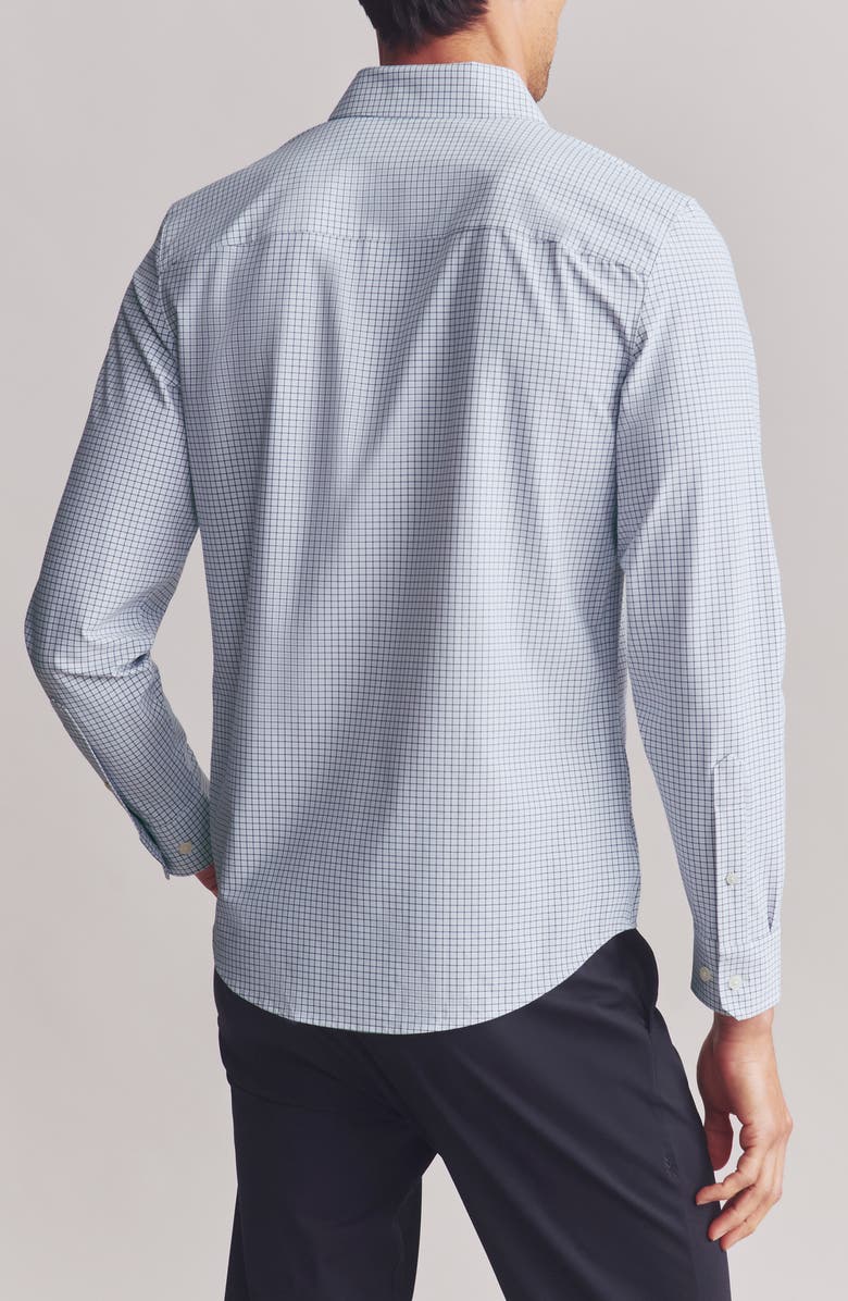 Rhone State of Mind Slim Fit Button-Up Shirt, Alternate, color, Light Blue/ Black Mini Window