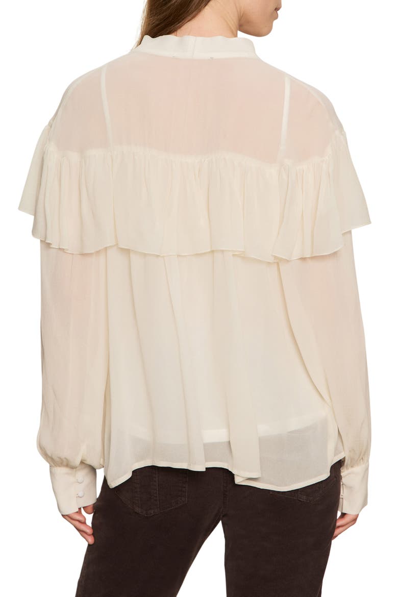 Fade Into You Ruffle Georgette Top, Alternate, color, VINTAGE IVORY