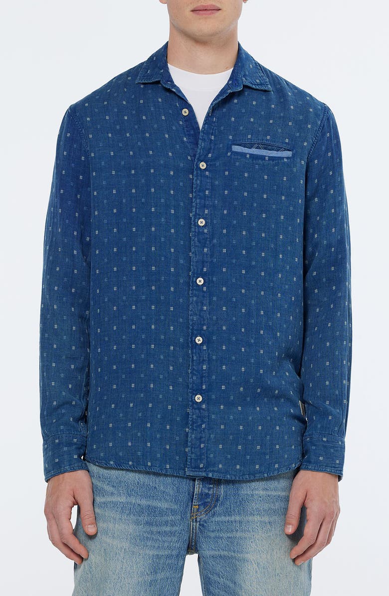 Scotch & Soda Denim Button-Up Shirt, Main, color, Washed Indigo