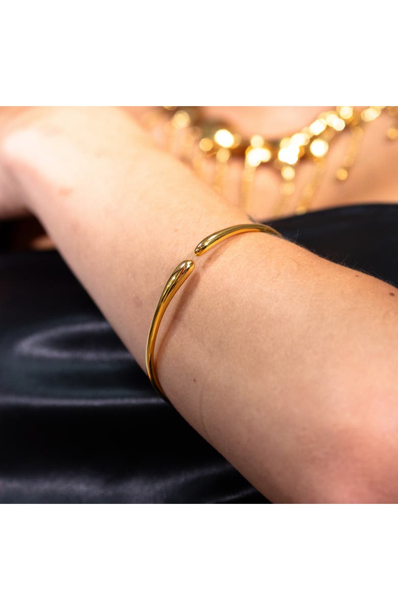 Lucy Quartermaine Open Drop Bangle, Alternate, color, Gold Vermeil